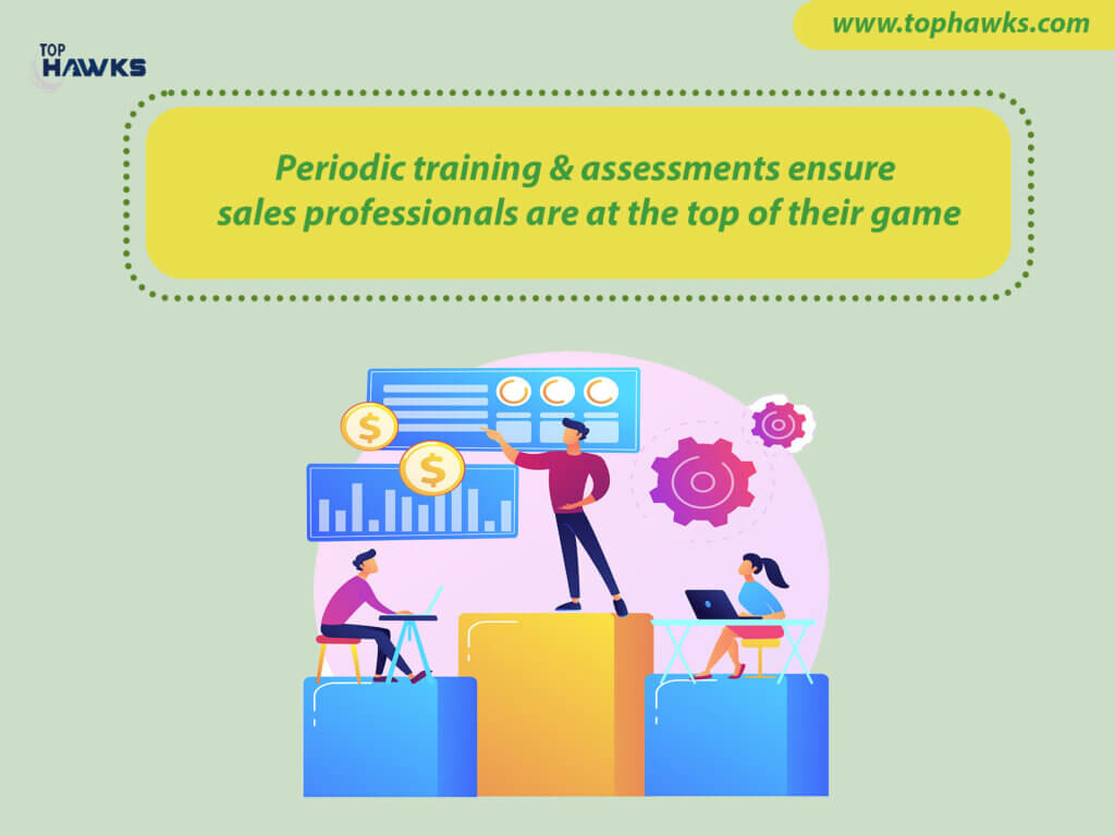 Image depicting Periodic training & assessments ensure sales professionals are at the top of their game