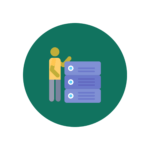 icon depicting building customer database in rwa