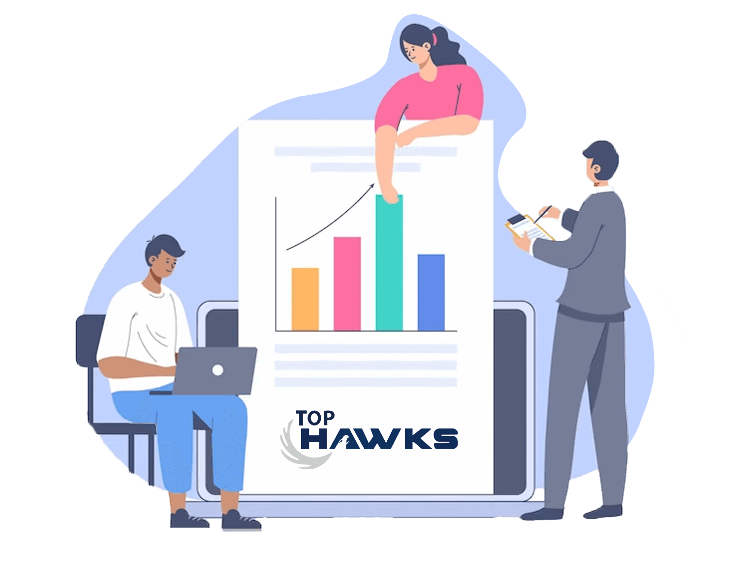 Business team analyzing sales growth data for kiosk marketing campaigns in India — TopHawks