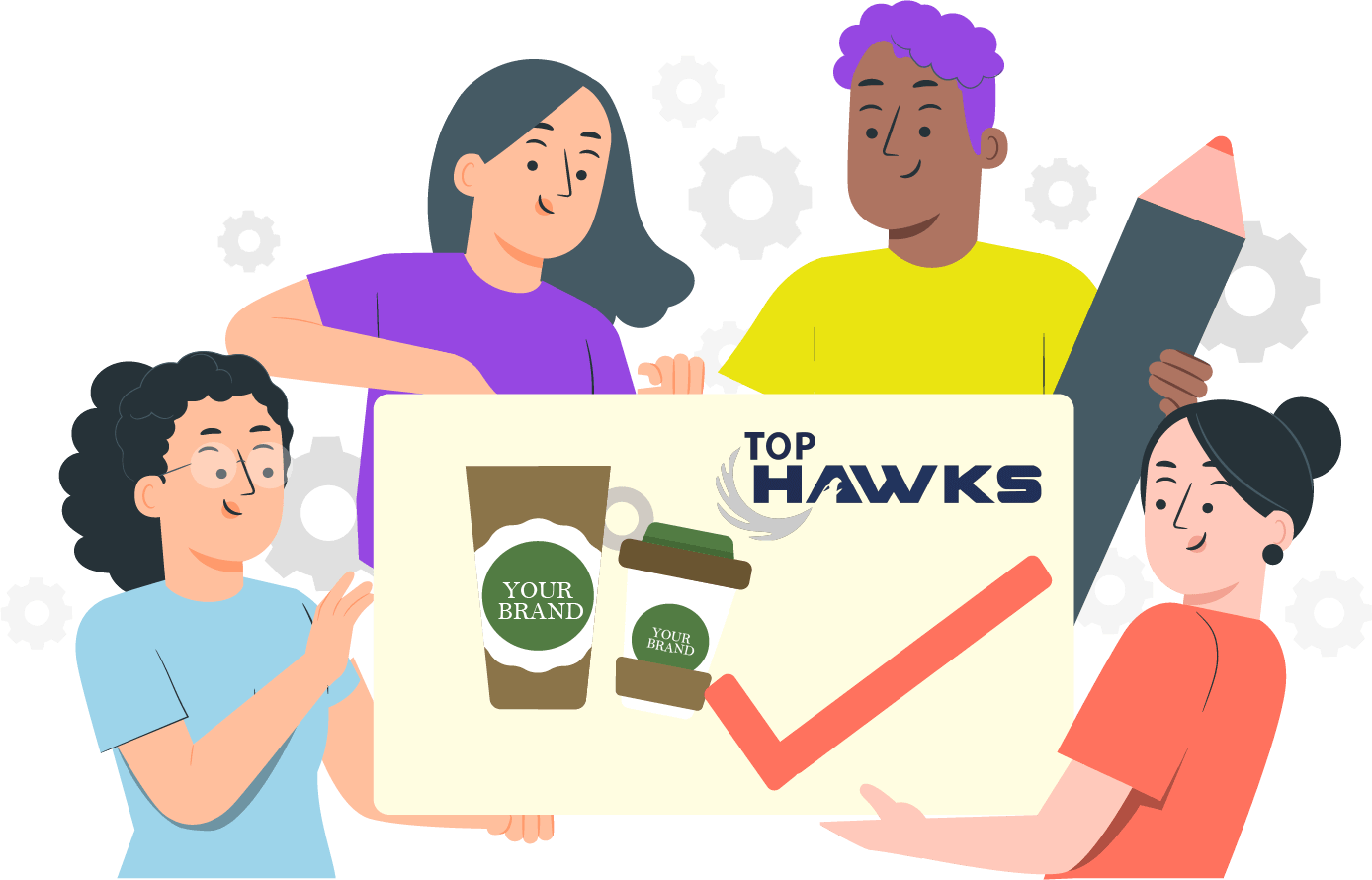 Image depicting TopHawks Offering for Paper Cup Branding