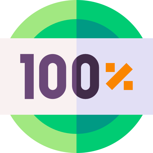 100 % completion rate icon