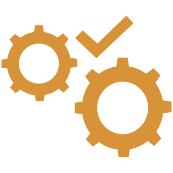 End-to-end visibility and automation icon